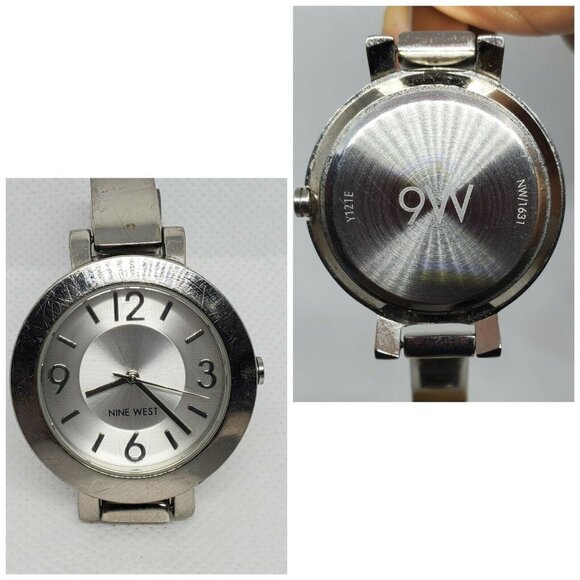 Nine West NW/1631 Silver Tone Quartz Analog Ladies Watch Y121E NW/1631 - Picture 2 of 11